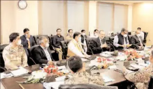  ?? ISLAMABAD
-APP ?? Federal Minister for Narcotics Control Muhammad Azam Khan Swati chaired a high level meeting of Law Enforcemen­t Agencies in the Ministry of Narcotics Control.