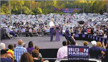  ?? JOE BIDEN Andrew Harnik Associated Press ?? campaigns in Atlanta on Tuesday. Georgia has not picked a Democrat for president since 1992.