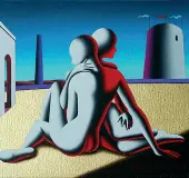  ??  ?? Opera di Mark Kostabi