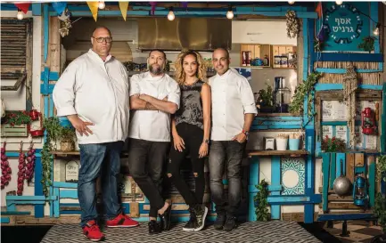  ?? (Ohad Romano) ?? MOSHIK ROTH, Assaf Granit, Miri Bohadana and Meir Adoni are all back for ‘Games of Chefs: Food Truck.’