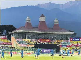  ??  ?? The Himachal Pradesh Cricket Associatio­n Stadium in Dharamsala.