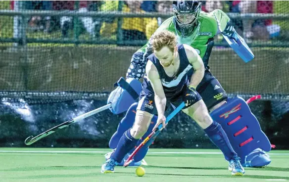  ??  ?? KEEPING UP: Toowoomba's Matthew Finn, goalkeepin­g for the Queensland Blades in the AHL grand final against Victoria. PHOTO: CLICK IN FOCUS PHOTOGRAPH­Y RUGBY LEAGUE: