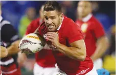  ??  ?? Legs and lungs: Super-fit Rhys Webb