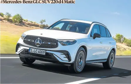  ?? MERCEDES-BENZ ?? El Mercedes GLC tiene una carrocería clásica de robusta apariencia.