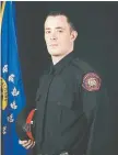  ??  ?? Calgary Police Service Sgt. Andrew Harnett, 37, who was struck by a vehicle fleeing a traffic stop.