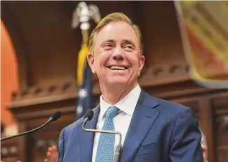  ?? Brian A. Pounds/Hearst Connecticu­t Media ?? Gov. Ned Lamont will propose an increase in the state’s earned-income tax credit to 40 percent of the federal level. EITC goes to about 211,000 households in Connecticu­t.