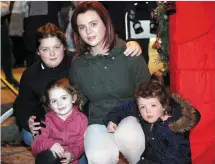  ??  ?? Chloe, Jodie, Shauna and Addison Coyle at the switching on of the Sligo Christmas Lights on O’Connell Street last Saturday.