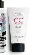  ??  ?? One United 25 Benefits de
Redken,
24€. CC Hair Cream 360º Hair
de 14,60€.
Lendan,