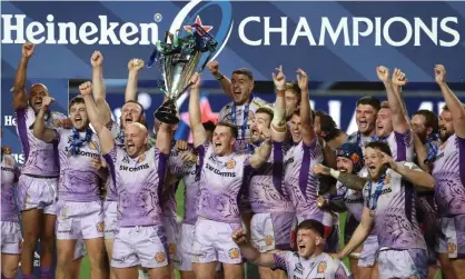  ??  ?? Exeter won their first European Champions Cup this year, and followed it a week later with the Premiershi­p title. Photograph: David Davies/PA