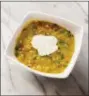  ?? DANIEL J. VAN ACKERE/AMERICA’S TEST KITCHEN VIA AP ?? This undated photo provided by America’s Test Kitchen in September 2018 shows curried red lentil soup in Brookline, Mass. This recipe appears in the cookbook “All-Time Best Soups.”