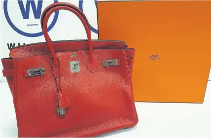  ??  ?? Sought-after Hermes Birkin handbag