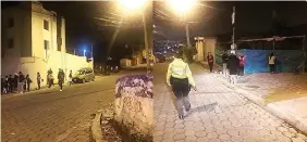  ??  ?? FIESTA. Policía retiró a personas que celebraban el día del padre hasta con juegos pirotécnic­o en San Juan de Cumbayá.