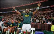  ?? Picture: EPA ?? TENDAI MTAWARIRA: ‘A big voice in the pack’