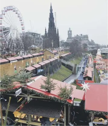  ?? PICTURE: JON SAVAGE ?? 0 Part of the Princes Street Gardens market will be relocated this year