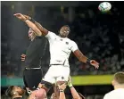  ??  ?? Maro Itoje dominated the lineout in England’s World Cup semifinal win over the All Blacks last year.