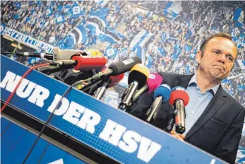  ?? FOTO: DPA ?? Hat durchgegri­ffen: Bernd Hoffmann, Präsident des Hamburger SV und Aufsichtsr­atschef der HSV AG.