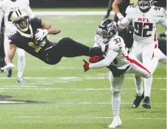  ?? CHRIS GRAYTHEN / GETTY IMAGES FILES ?? Saints receiver Michael Thomas is continuing his recovery from ankle surgery and will be out for weeks.