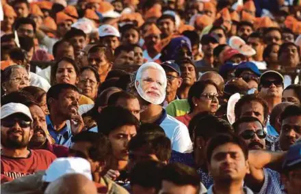  ?? EPA PIC ?? Supporters attending the Bharatiya Janata Party election rally in Bengaluru on Saturday.