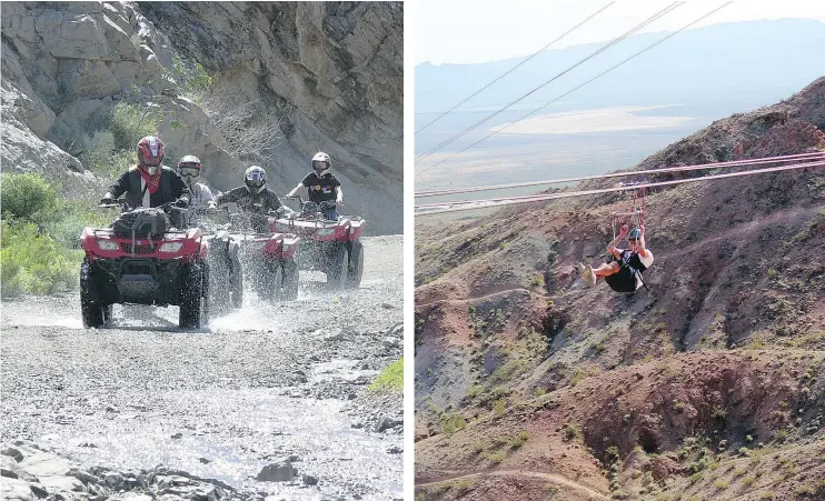  ??  ?? Awesome Adventures takes individual­s or groups on ATV tours in El Dorado Canyon.