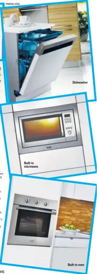  ?? PHOTOS: HTCS ?? Built-in microwave
Dishwasher
Built-in oven