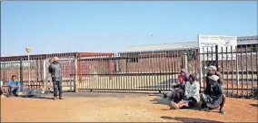  ??  ?? CLOSED: The Xhunkwesa Combined School in Platfontei­n was shut down this week as community members prevented a teacher, who they claim is a “gang member” with a “sinister plan”, from entering the premises.Picture: