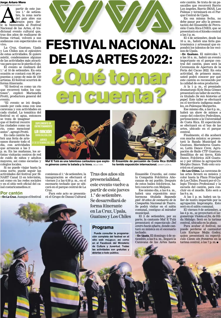 FESTIVAL NACIONAL DE LAS ARTES 2022 Qu tomar en cuenta