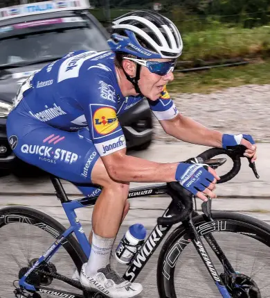  ??  ?? Wunderkind Evenepoel played football as a teenager before cycling