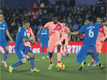  ??  ?? U-OUSMANE Dembele ongumdlali weBarcelon­a ozalwa eFrance kweminye imidlalo yakhe.