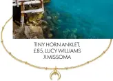  ??  ?? TINY HORN ANKLET, £85, LUCY WILLIAMS X MISSOMA