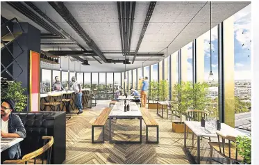  ??  ?? The restaurant will boast 360-degree views and the tower block will go over 16 storeys