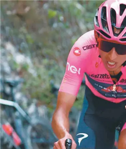  ?? / AFP ?? Daniel Felipe Martínez fue el salvador de Egan Bernal en la etapa 17 del Giro de Italia.