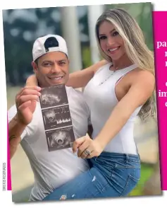  ??  ?? Hulk e Camila Angelo anunciaram que vão ser pais em
breve