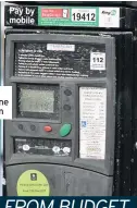  ??  ?? A car park ticket machine in Altrincham