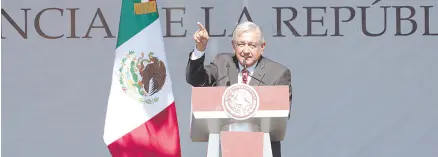  ??  ?? • Andrés Manuel López Obrador dio un mensaje en donde destacó los logros de su Gobierno.