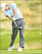  ?? Peter Hvizdak / Hearst Connecticu­t Media ?? New Canaan’s J.C. Swift drives on the 18th hole during the final round of the Connecticu­t Open on Wednesday at the New Haven Country Club in Hamden.