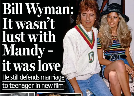  ??  ?? Marriage: Bill Wyman and Mandy Smith in 1989