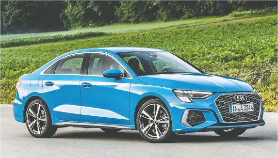  ?? PHOTOS: AUDI ?? The new Audi A3, expected to be a 2022 model, will roll out with a new powertrain. The powerful package also comes with a fresh-look exterior.
