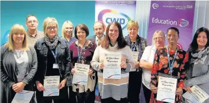  ??  ?? Cheshire and Wirral Partnershi­p NHS Foundation Trust (CWP) staff at the Recognitio­n of Service presentati­on