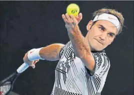 ?? AFP ?? Roger Federer is slated to face Novak Djokovic in the semifinals. Before that, however, the Swiss will have to overcome David Goffin, Juan Martin Del Potro, Sam Querrey and Milos Raonic.