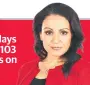  ??  ?? Watch Rita Panahi on Fridays 2-5pm on Foxtel Channel 103 and 600 and on Sky News on WIN