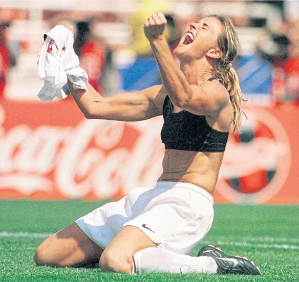 Brandi Chastain's 1999 World Cup bra has gone from the bottom of