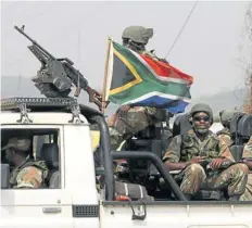  ?? Picture: REUTERS ?? FAR FROM HOME: Questions have been raised over the deployment of the SANDF in the Central African Republic following the death of 13 SA soldiers in that country