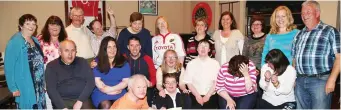  ??  ?? Mary Fogarty with members of the Cope Kanturk and Mallow Community accepting a cheque from Eimear Lane of the Sandpit House Bar, proceeds from a recent fundraisin­g 45 drive. Also included are Pat and Mary Bucke and Dick O Sullivan.