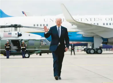  ?? SUSAN WALSH/AP ?? President Biden would be 82 on Election Day in November 2024. Above, Biden on Tuesday in Germany for the G-7 summit.