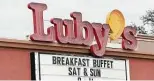  ?? Melissa Phillip / Staff photograph­er ?? Liquidatio­n of restaurant chain Luby’s Inc. is projected to be completed by June 30, 2022.