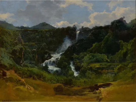  ??  ?? Fig 3: Cascade de Terni by Corot depicts the Roman Cascata delle Marmore, the tallest manmade waterfall in the world. £432,000