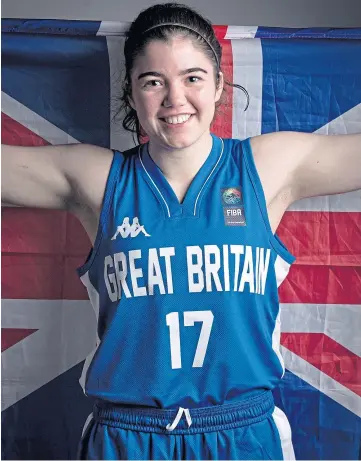  ??  ?? TALENT: Hannah Robb, from Arbroath, is in Latvia with the GB basketball team.