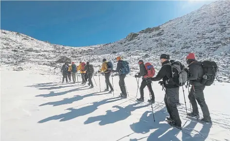  ?? Pictures: Royal Navy ?? Royal Navy engineers trekked up the Renjo La and Cho La passes in the Himalayas and reached Mount Everest base camp