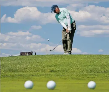  ?? MATT DAHLSEID/NEW MEXICAN FILE PHOTO ?? Brad Lardon, director of golf operations at the Club at Las Campanas, is still getting paid during the coronaviru­s pandemic and is raising funds to help people hurt by the shutdown of other courses around the country.