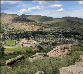  ?? TOWN OF LYONS — COURTESY PHOTO ?? The town of Lyons is nestled at the base of the foothills and the “double gateway” to the mountains, with both U.S. 36and Colo. 7heading west into the high country.